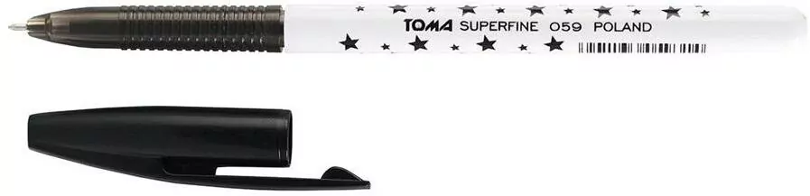 Długopis Superfine 0,5mm czar.  TOMA - tantis.pl
