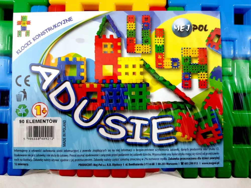 Klocki konstrukcyjne ADUSIE 90 elementów - tantis.pl
