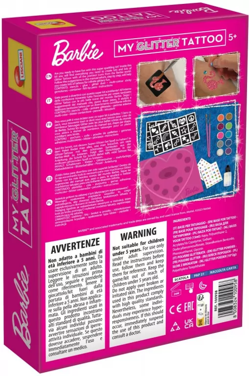 Barbie. Brokatowe tatuaże - tantis.pl