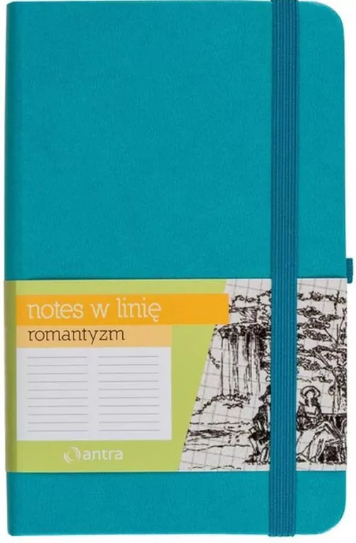 Notes A6 Linia Romantyzm Turkusowy ANTRA - tantis.pl