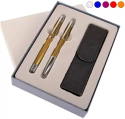 Pióro + długopis w etui. Elegant