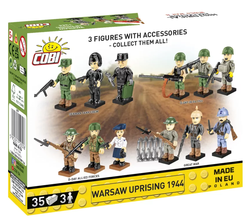 Cobi. Powstanie Warszawskie 1944, 3 Figurki - tantis.pl