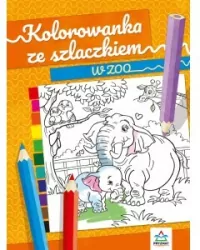 Kolorowanka ze szlaczkiem. W ZOO