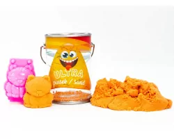 Ultra Piasek - puszka 150g pomarańczowy + foremka 3D tygrysek