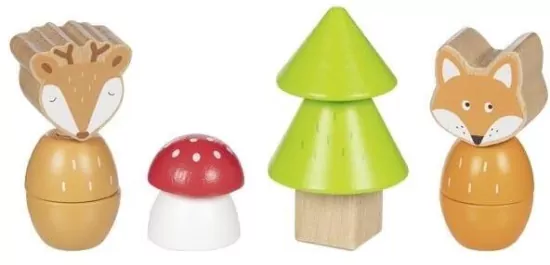 Klocki do wkręcania Leśni przyjaciele 14el