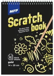 Wydrapywanka czarna holo 20x14cm, 10 arkuszy