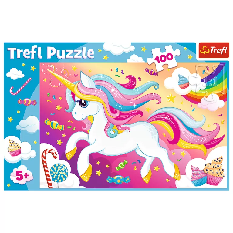 Puzzle 100. Piękny Jednorożec TREFL - tantis.pl