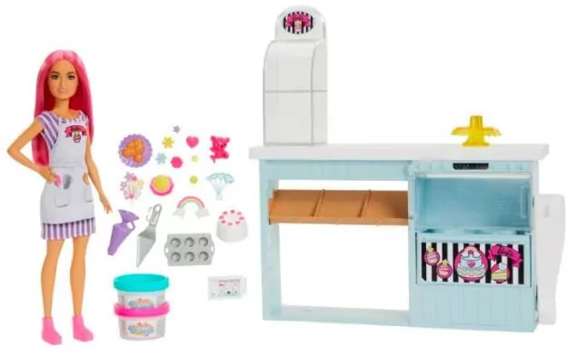 Barbie Cukiernia. Zestaw z lalką - tantis.pl