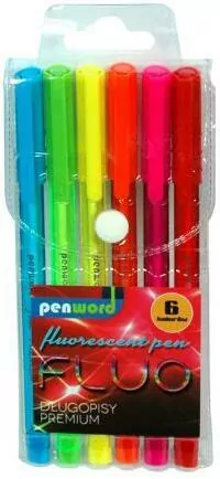 Długopis fluo. 6 kolorów - tantis.pl