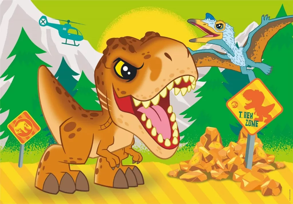 Clementoni. Puzzle 2x20. Super Kolor. Jurassic World - tantis.pl