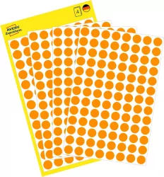 Etykieta samoprzylepna 8 koła pomarańczowe