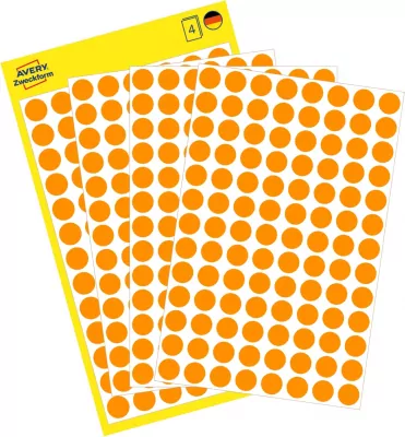Etykieta samoprzylepna 8 koła pomarańczowe
