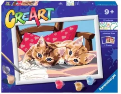 Malowanka CreArt dla dzieci: Dwa słodkie kotki