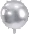 Balon foliowy okrągły Pastylka 59cm srebrny - tantis.pl