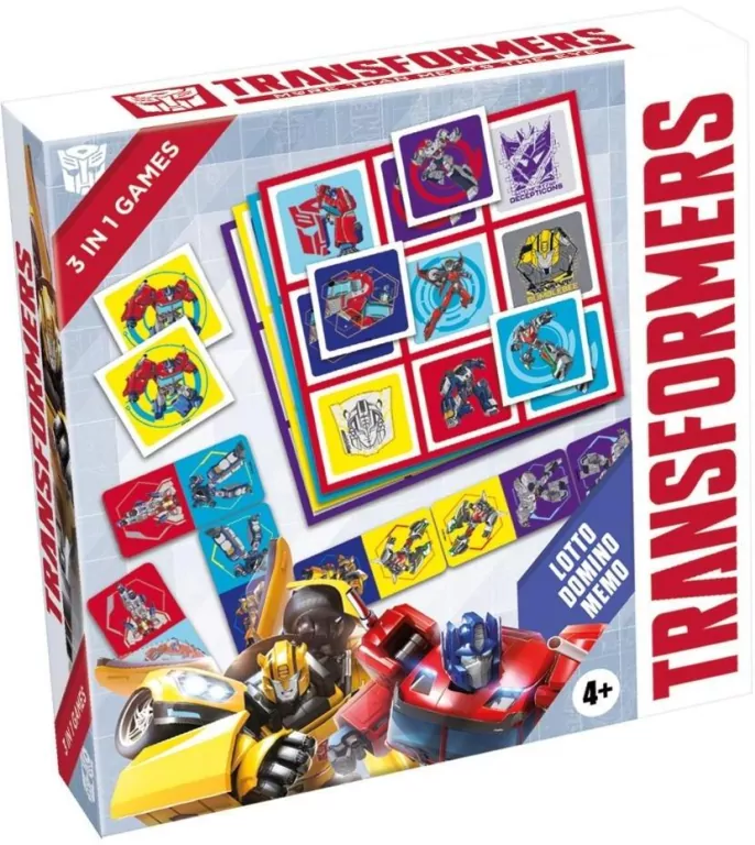 Transformers 3w1 Lotto, Domino, Memo - tantis.pl