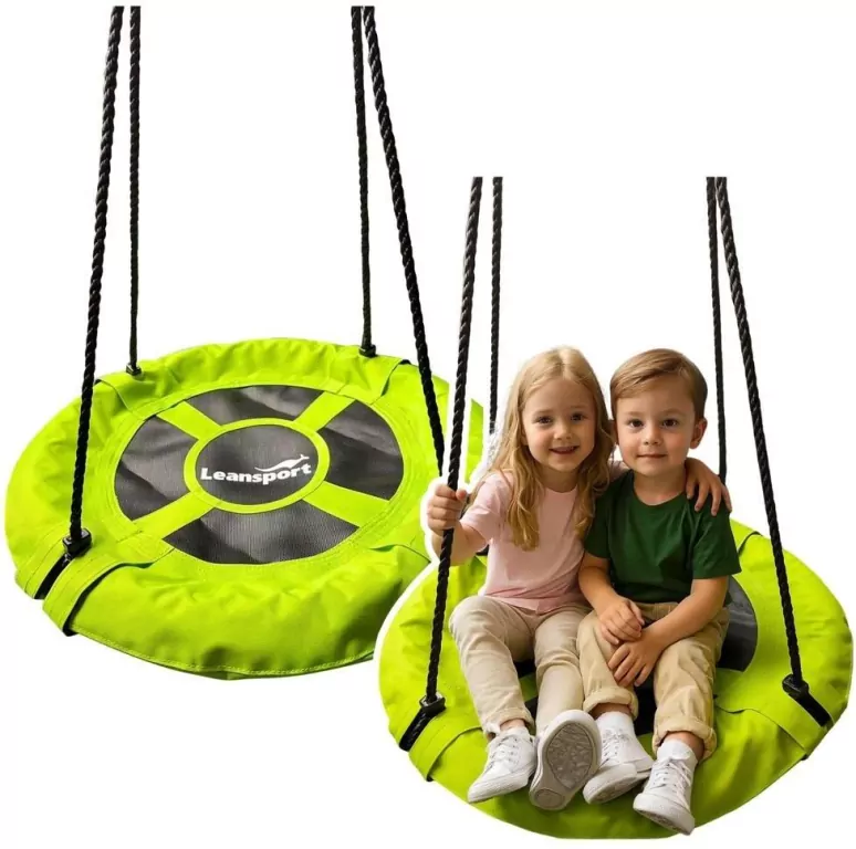 Huśtawka ogrodowa bocianie gniazdo zielona 60cm - tantis.pl