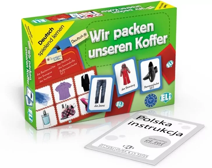 Gra językowa Niemiecki Wir packen unseren Koffer. Opr. karton - tantis.pl
