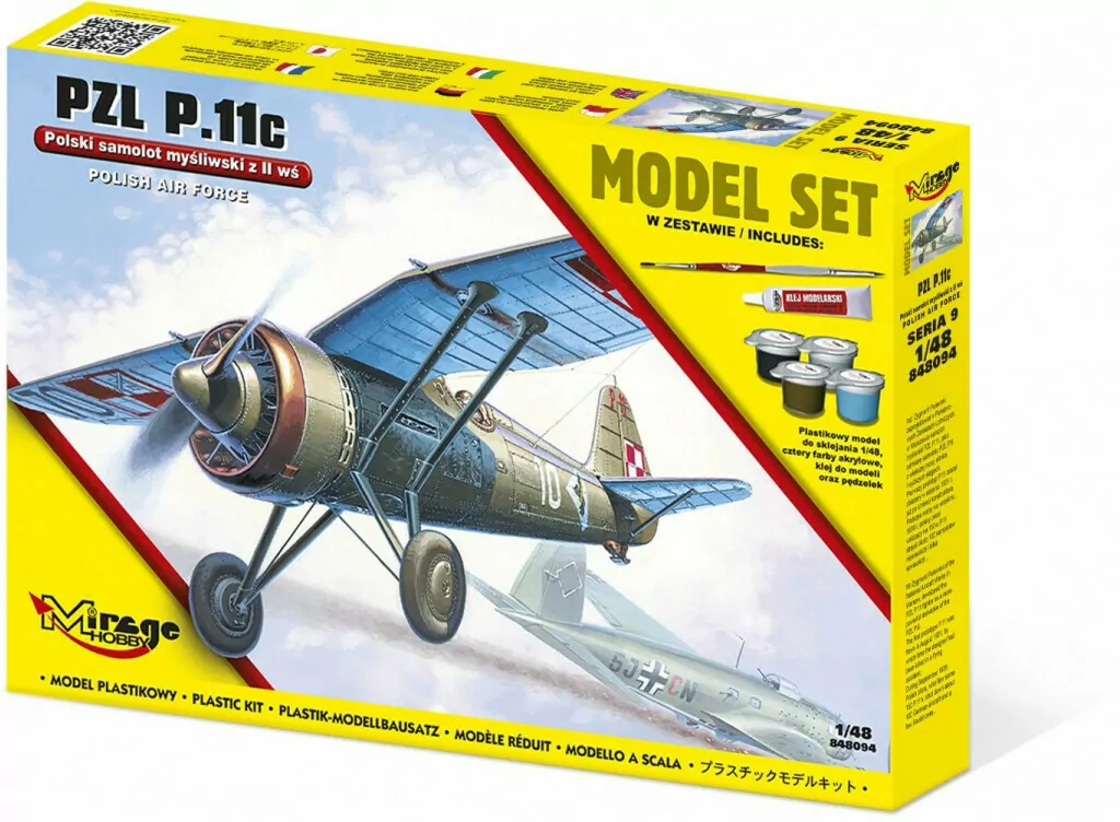 Mirage. Pzl P.11C Seria 09, Model do sklejania - tantis.pl