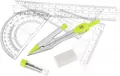 Zestaw szkolny geometryczny 7el zielony - tantis.pl