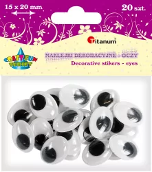 Oczy samoprzylepne 15x20mm owal op