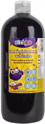 Farba plakatowa w butelce 1000ml czarna STRIGO