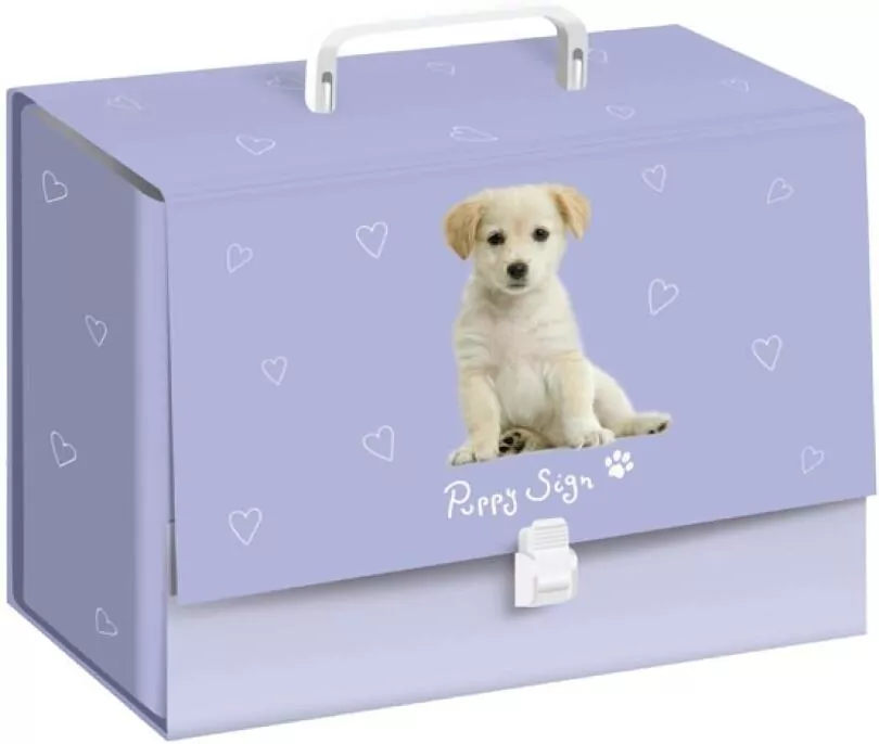 Teczka z rączką C4 10cm Puppy Sign - tantis.pl