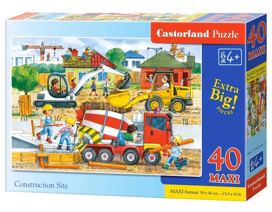 Na budowie. Puzzle maxi 40 elementów - tantis.pl