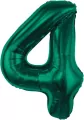 Balon foliowy cyfra 4. Zieleń butelkowa 85cm - tantis.pl