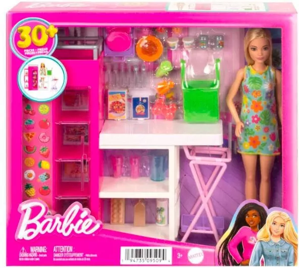 Mattel. Barbie Spiżarnia + Lalka HJV38 - tantis.pl