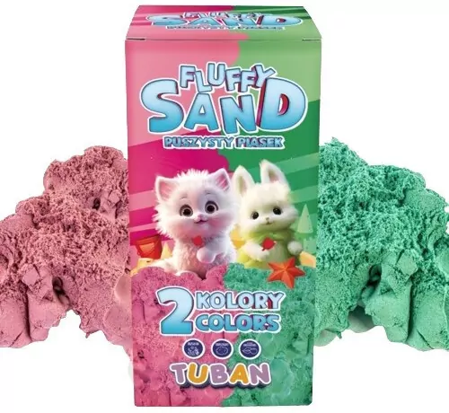 Fluffy Sand 2x70g różowy/zielony TUBAN - tantis.pl