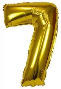 Balon foliowy XXL 7 złoty 61cm - tantis.pl