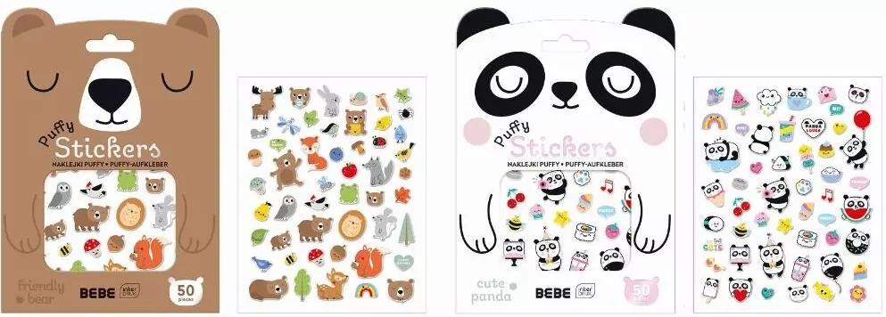 Naklejki puffy Bebe Friends 50szt - tantis.pl