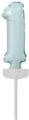 Balon foliowy mini cyfra 1 pastel niebieska 4x12cm - tantis.pl