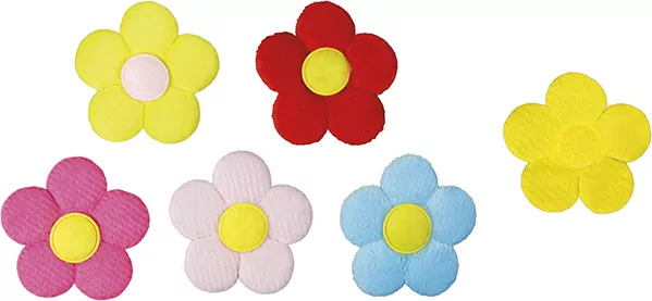Aplikacje materiałowe kwiaty 45x45mm mix 10szt - tantis.pl