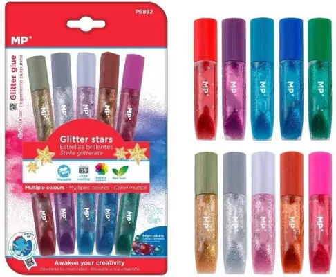 Klej brokatowy w płynie 10 kolorów