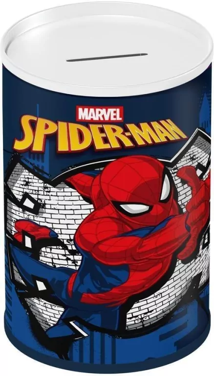Skarbonka metalowa Spiderman 10x15cm - tantis.pl