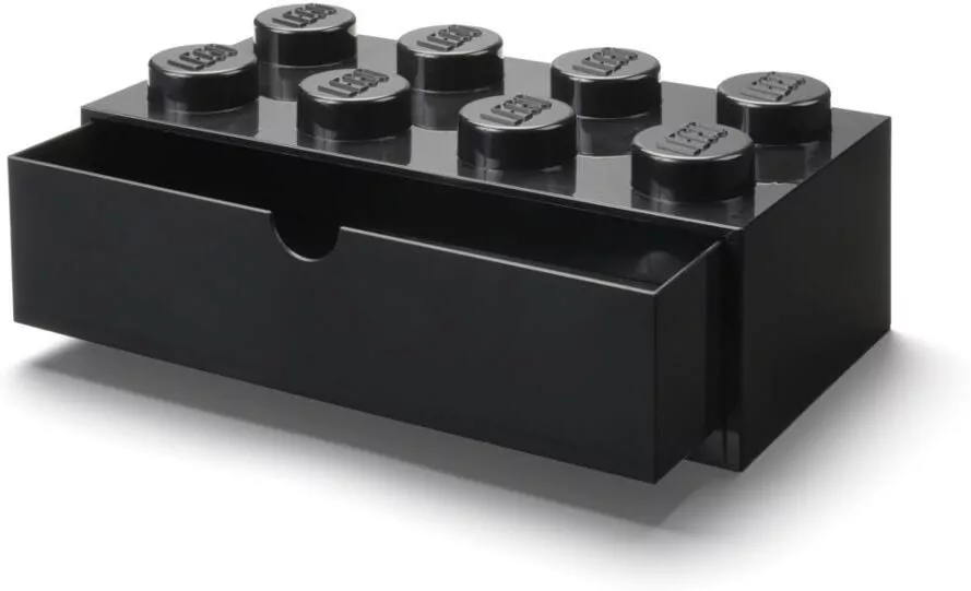 LEGO(R) pojemnik klocek z szufladą ósemka czarny - tantis.pl