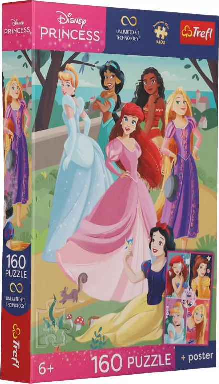 Puzzle 160 Disney Czarujące przyjęcie+plakat TREFL - tantis.pl