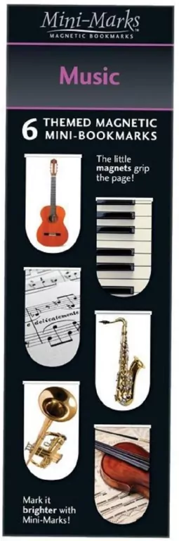 Zakładki magnetyczne. Music, 6 sztuk - tantis.pl