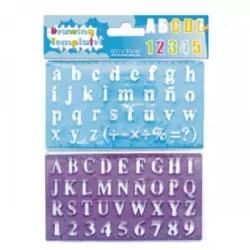 Szablon plastikowy cyferki i literki.