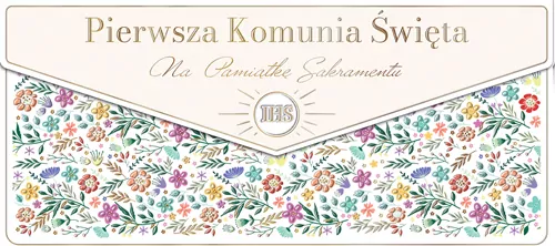 Koperta Komunia. Wianuszek kolorowy - tantis.pl