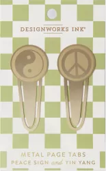 Zakładki do książek metalowe - Peace Yin Yang