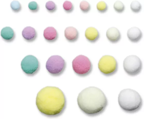 Pompony poliestrowe 10/15/20/25/30mm 15g - tantis.pl