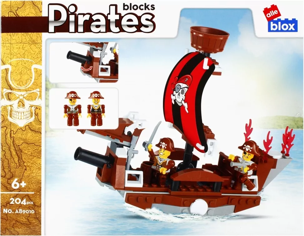 Klocki konstrukcyjne Alleblox Pirat 204 elementy AB9010 - tantis.pl