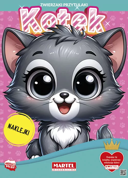 Zwierzaki przytulaki. Kotek z naklejkami - tantis.pl