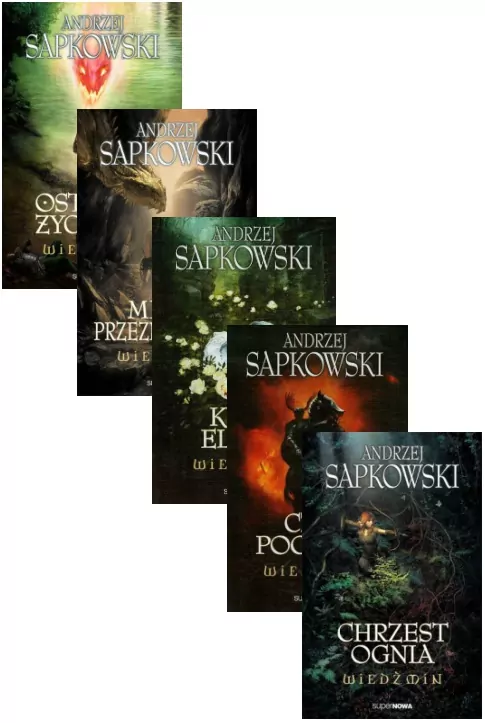 Pakiet: Wiedźmin. Ostatnie życzenie / Miecz przeznaczenia / Krew elfów / Czas pogardy / Chrzest ognia. Saga o Wiedźminie. Tom 1-5 - tantis.pl