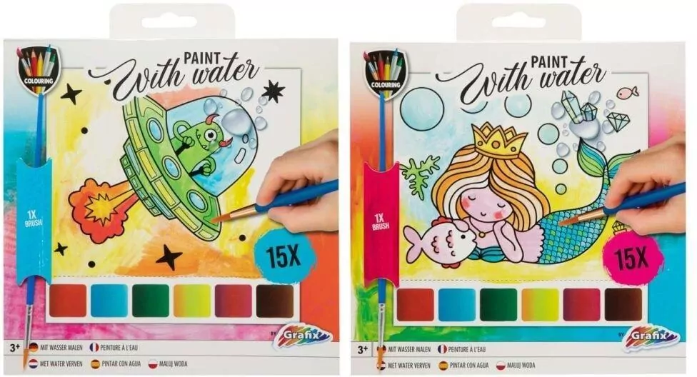 Maluj wodą z pędzlem mix - tantis.pl