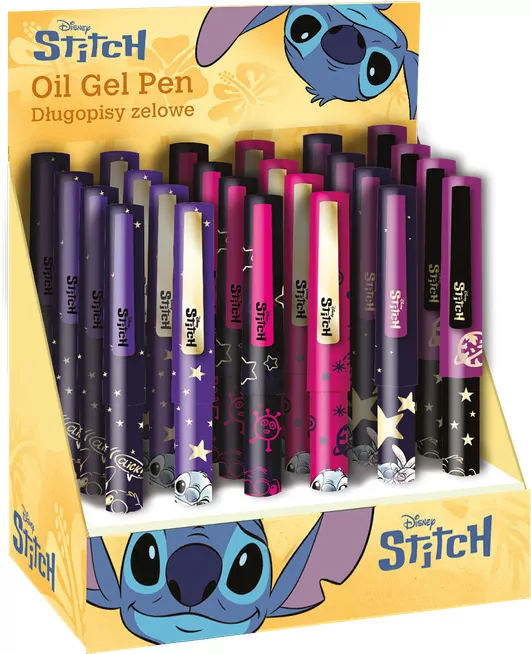Display długopis żelowy Disney Gold Stitch 24 sztuki - tantis.pl