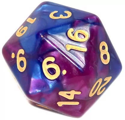 Komplet Kości Dwukolorowe - Ciemnoniebiesko-purpurowe - tantis.pl