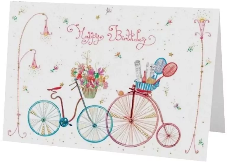 Karnet B6 + koperta: Urodziny Rowery - tantis.pl